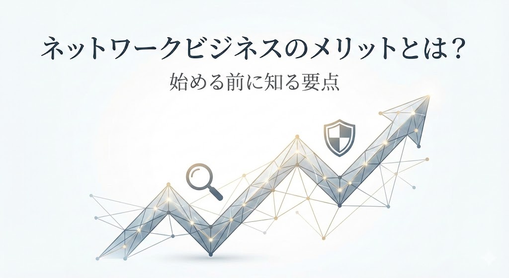 ネットワークビジネスのメリットとは？始める前に知る要点