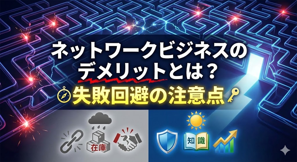 ネットワークビジネスのデメリットとは？失敗回避の注意点