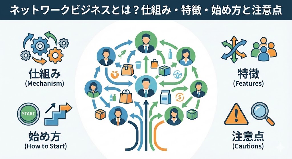 ネットワークビジネスとは？仕組み・特徴・始め方と注意点