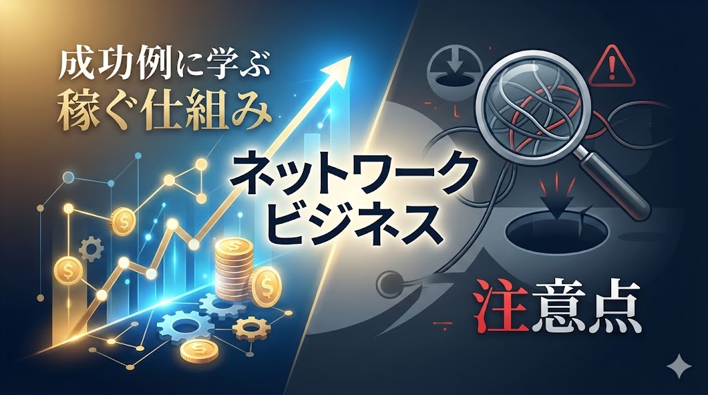 ネットワークビジネス成功例に学ぶ稼ぐ仕組みと注意点