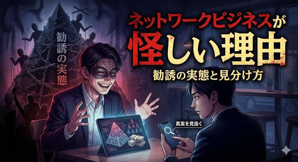 ネットワークビジネスが怪しい理由を解説｜勧誘の実態と見分け方