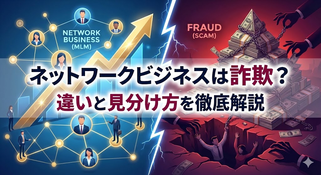 ネットワークビジネスは詐欺？違いと見分け方を徹底解説